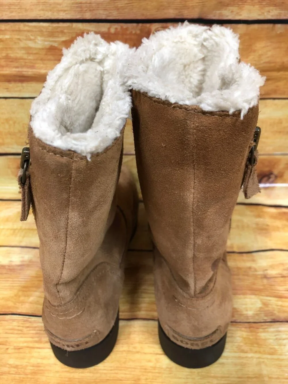 SOREL Kids Girls 3/34 EMELIE Camel Brown Tan Boots NY2958-224